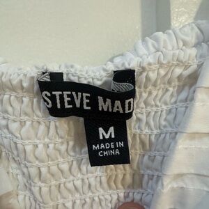 Steve Madden White Smocked Tube Top